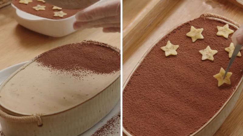 Thành phẩm bánh tiramisu chuối