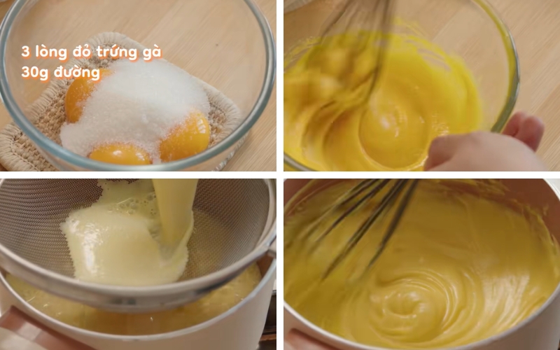 Kem trứng sữa nấu đúng cách sẽ béo mịn. Kem trứng sữa nấu đúng cách sẽ béo mịn.