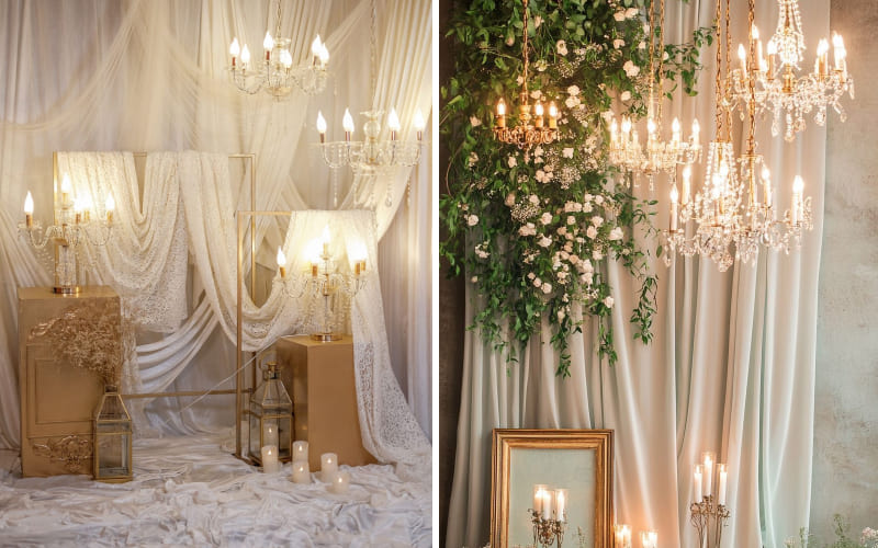 Đèn pha lê rực sáng