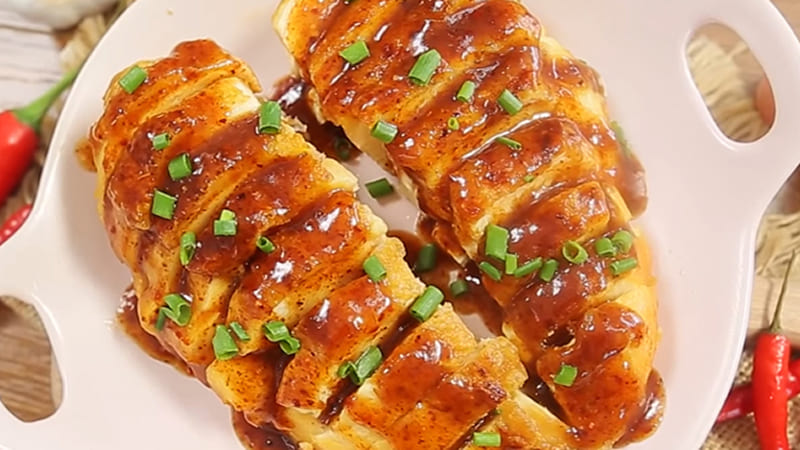 Ức gà rim nước mắm