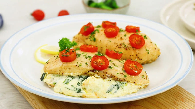 Ức gà nướng phô mai