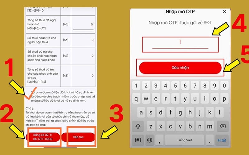 Bước 7: Nộp hồ sơ