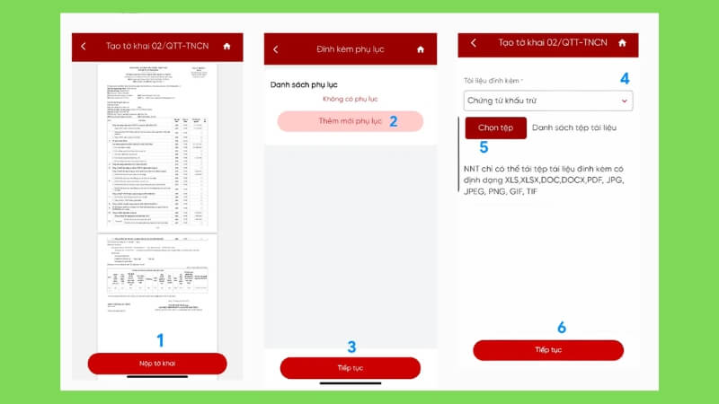 Đính kèm chứng từ khấu trừ thuế điện tử