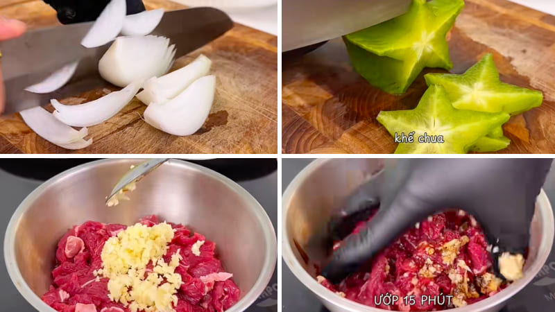Bước 1: Sơ chế nguyên liệu