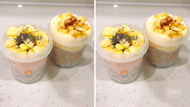 Thưởng thức yến mạch ngâm qua đêm