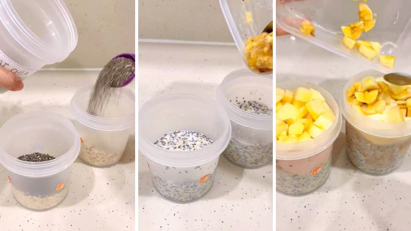 Làm yến mạch ngâm qua đêm