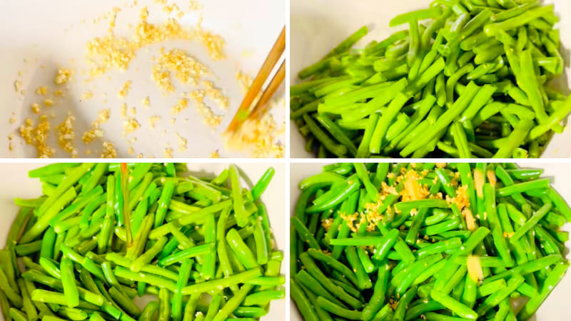 Bước 2: Làm đậu cô ve xào tỏi