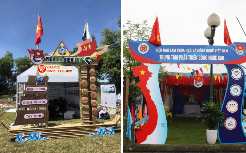 Mẫu cổng trại sắc xanh chủ đạo