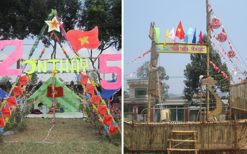 Mẫu cổng trại tạo hình ấn tượng