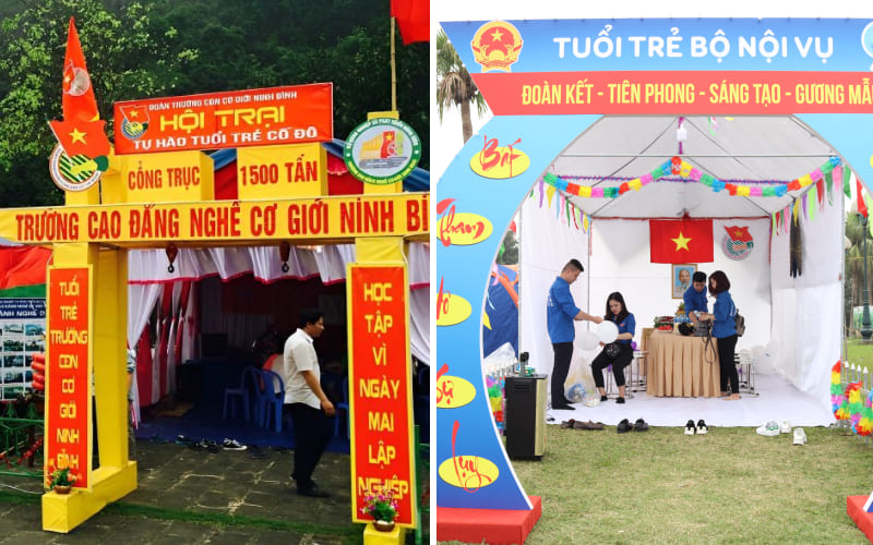 Mẫu cổng trại thanh niên Việt Nam