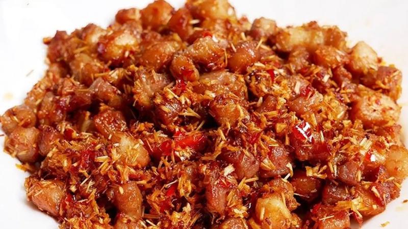 Thịt nạc vai xào sả ớt