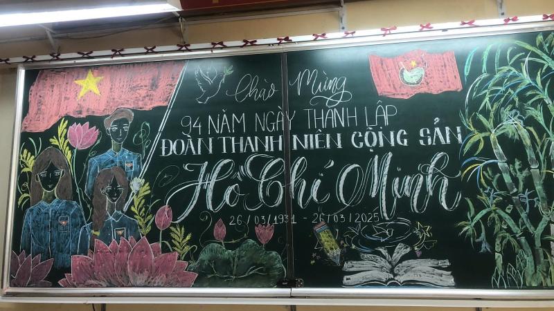 Trang trí bảng 26/3 phong cách nghệ thuật 6