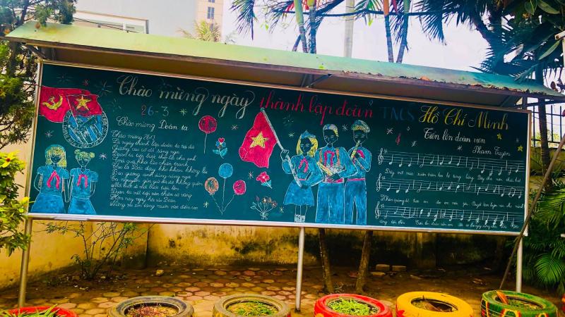 Trang trí bảng theo chủ đề Đoàn Thanh Niên 8