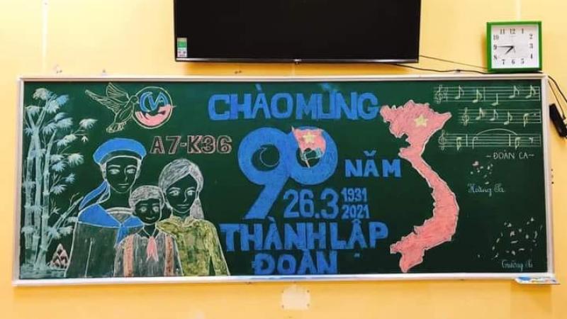 Trang trí bảng theo chủ đề Đoàn Thanh Niên 5