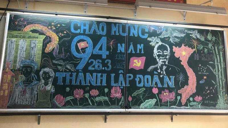 Trang trí bảng theo chủ đề Đoàn Thanh Niên 4