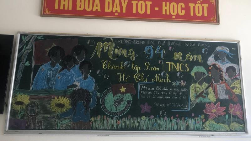 Trang trí bảng theo chủ đề Đoàn Thanh Niên 7