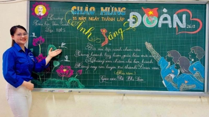 Trang trí bảng kết hợp khẩu hiệu 5