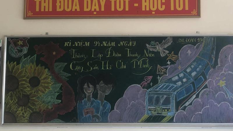 Trang trí bảng theo chủ đề Đoàn Thanh Niên 2