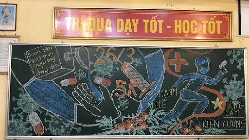 Trang trí bảng 26/3 phong cách nghệ thuật 5