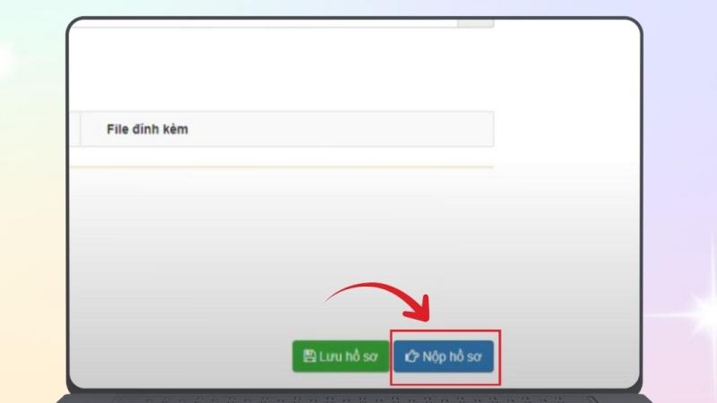Đính kèm file minh họa khi nộp online