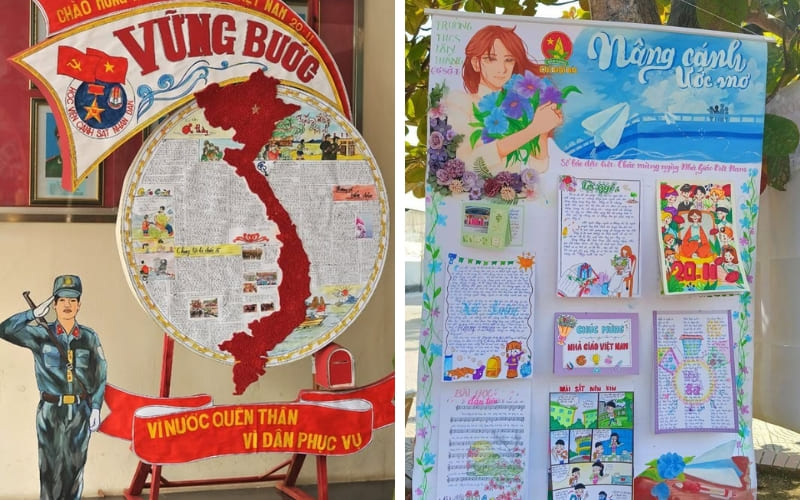 Nhóm học sinh nhấn mạnh vai trò và lịch sử Đoàn Thanh Niên.