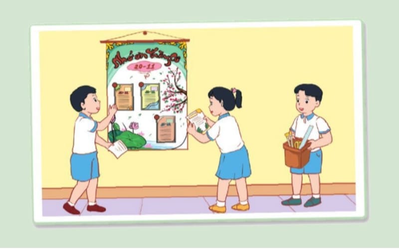 Cách trình bày hợp lý giúp báo tường nổi bật.