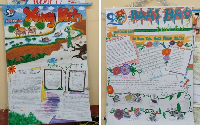 Báo tường sáng tạo thường gây ấn tượng mạnh trong các cuộc thi.