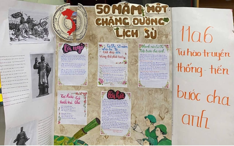 Kiểu báo tường này phù hợp với lớp ưa sáng tạo và nghệ thuật.