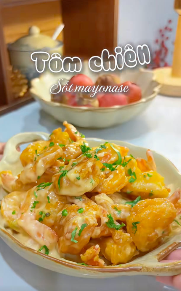 Công thức làm tôm chiên sốt mayonnaise siêu ngon, cực cuốn cho bé