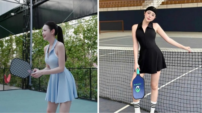 Váy tennis liền thân thanh lịch, nữ tính và mang lại sự tiện lợi tối đa cho các tay vợt nữ Váy tennis liền thân thanh lịch, nữ tính và mang lại sự tiện lợi tối đa cho các tay vợt nữ