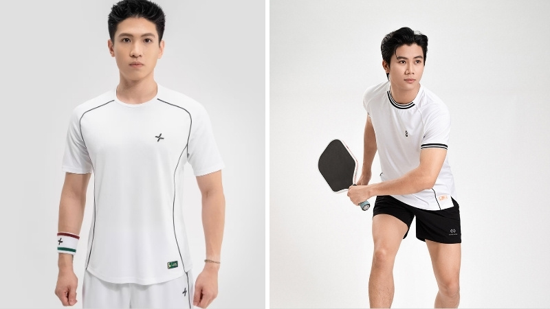 Áo thun thể thao + quần jogger bảo vệ cơ bắp, giữ ấm Áo thun thể thao + quần jogger bảo vệ cơ bắp, giữ ấm