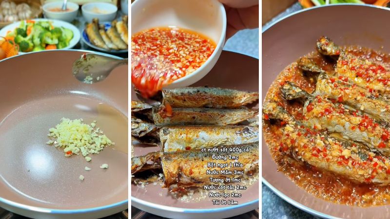 Làm cá nục sốt chua ngọt