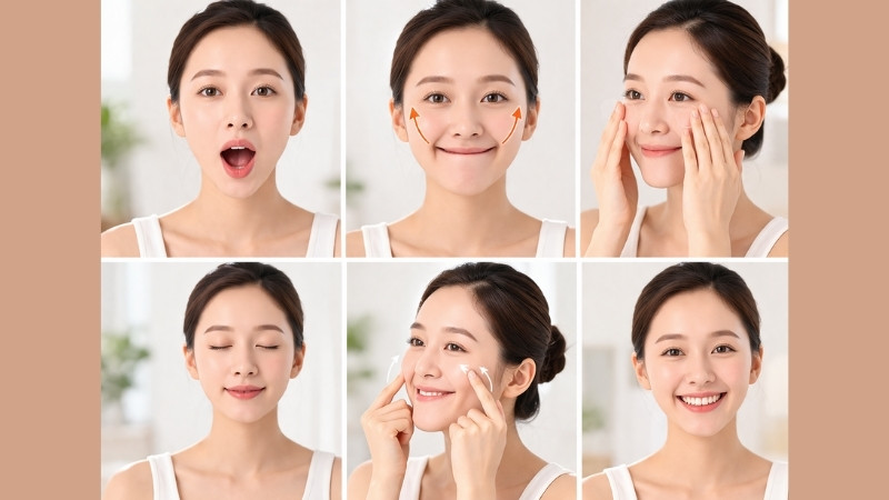 Bài tập cải thiện tình trạng má chảy xệ Bài tập cải thiện tình trạng má chảy xệ