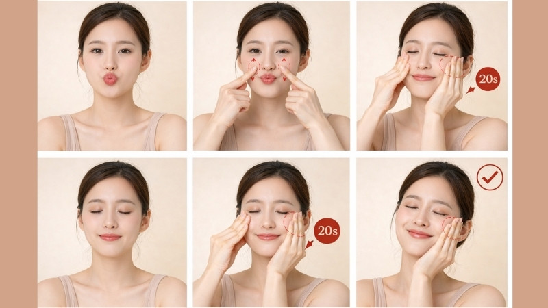 Bài tập tạo hình và làm đầy gò má Bài tập tạo hình và làm đầy gò má