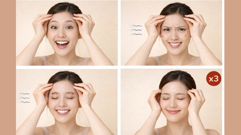 Bài tập trẻ hóa da vùng mắt Bài tập trẻ hóa da vùng mắt