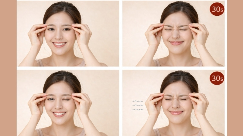 Bài tập nâng mí mắt và giảm hốc mắt Bài tập nâng mí mắt và giảm hốc mắt