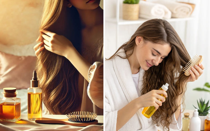 Sử dụng serum, dầu dưỡng tóc Sử dụng serum, dầu dưỡng tóc