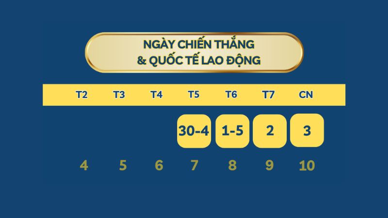 Lịch nghỉ lễ 30/4 1/5 năm 2026 nghỉ 4 ngày