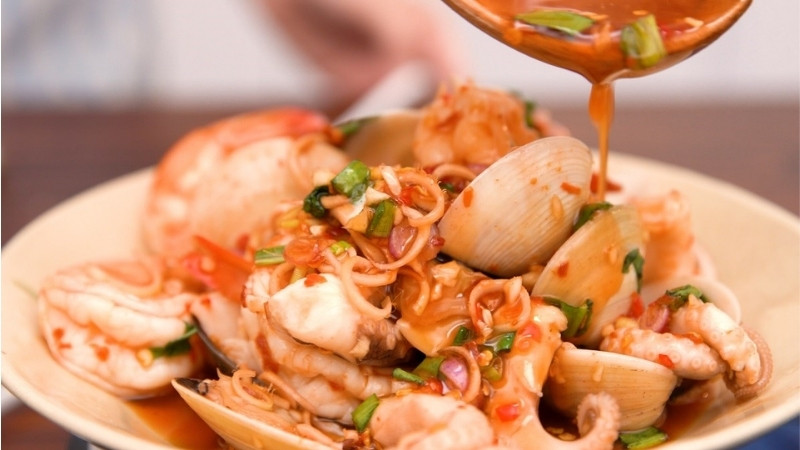 Hải sản sốt thái Hải sản sốt thái