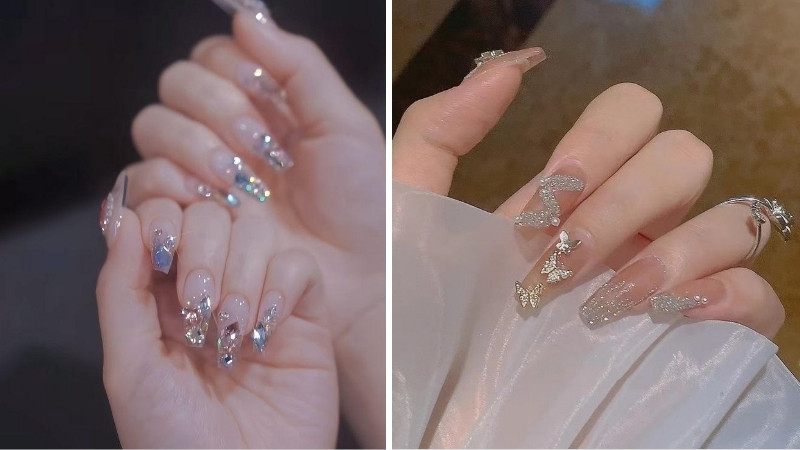 Nail đính đá lấp lánh Nail đính đá lấp lánh