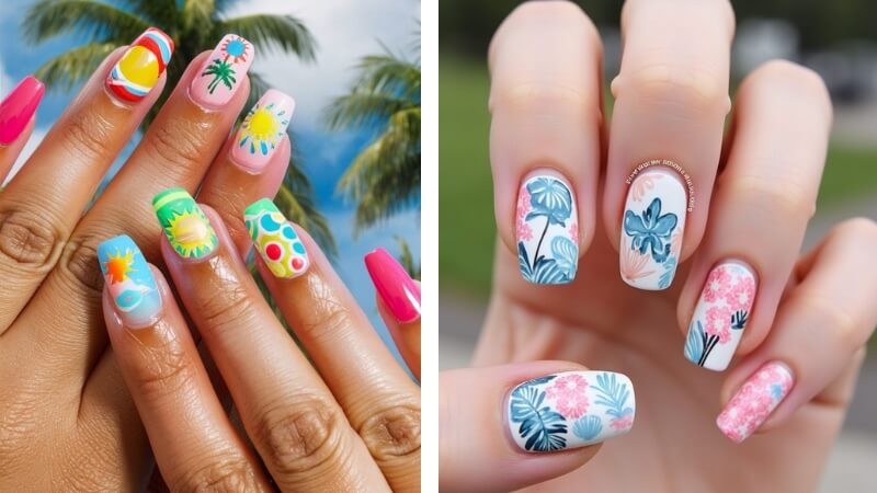 Nail họa tiết nhiệt đới (tropical)