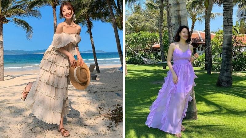 Váy bèo nhún cho dáng người gầy
