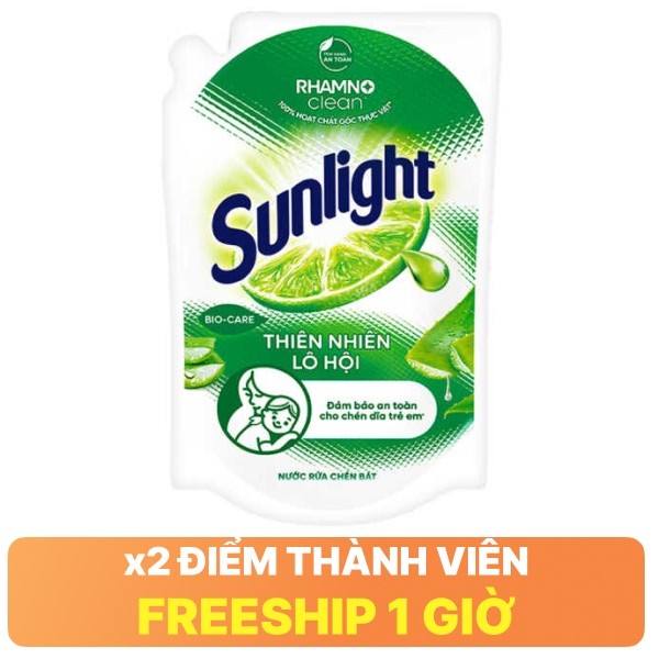 Nước rửa chén Sunlight lô hội 1.9 lít