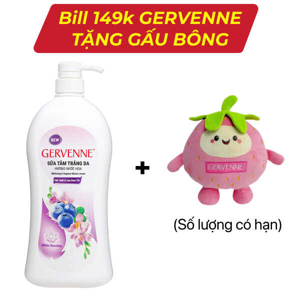 Sữa tắm trắng da Gervenne hương việt quất & lan Nam Phi 900g