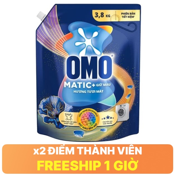 Nước giặt OMO giữ màu hương tươi mát 3.8kg