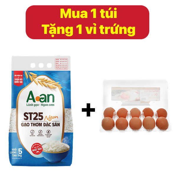 Gạo thơm A An ST25+ túi 5kg