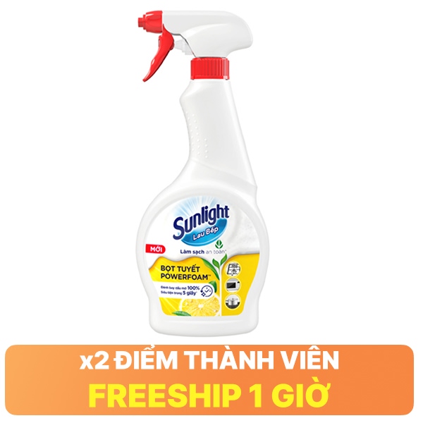 Xịt lau bếp Sunlight bọt tuyết 500ml
