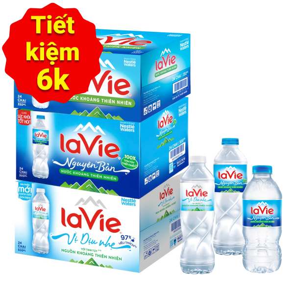 Combo 3 thùng 24 chai nước khoáng La Vie