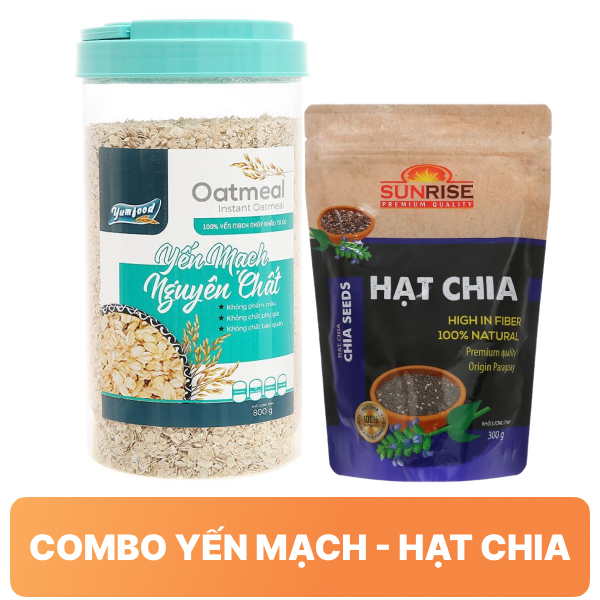 Yến mạch Yumfood 800g và Hạt chia 300g