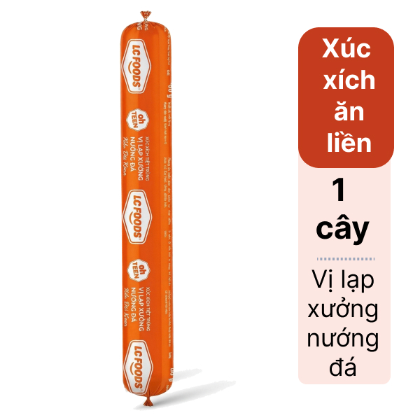 Xúc xích tiệt trùng Oh Teen vị lạp xưởng nướng đá LC FOODS 65g
